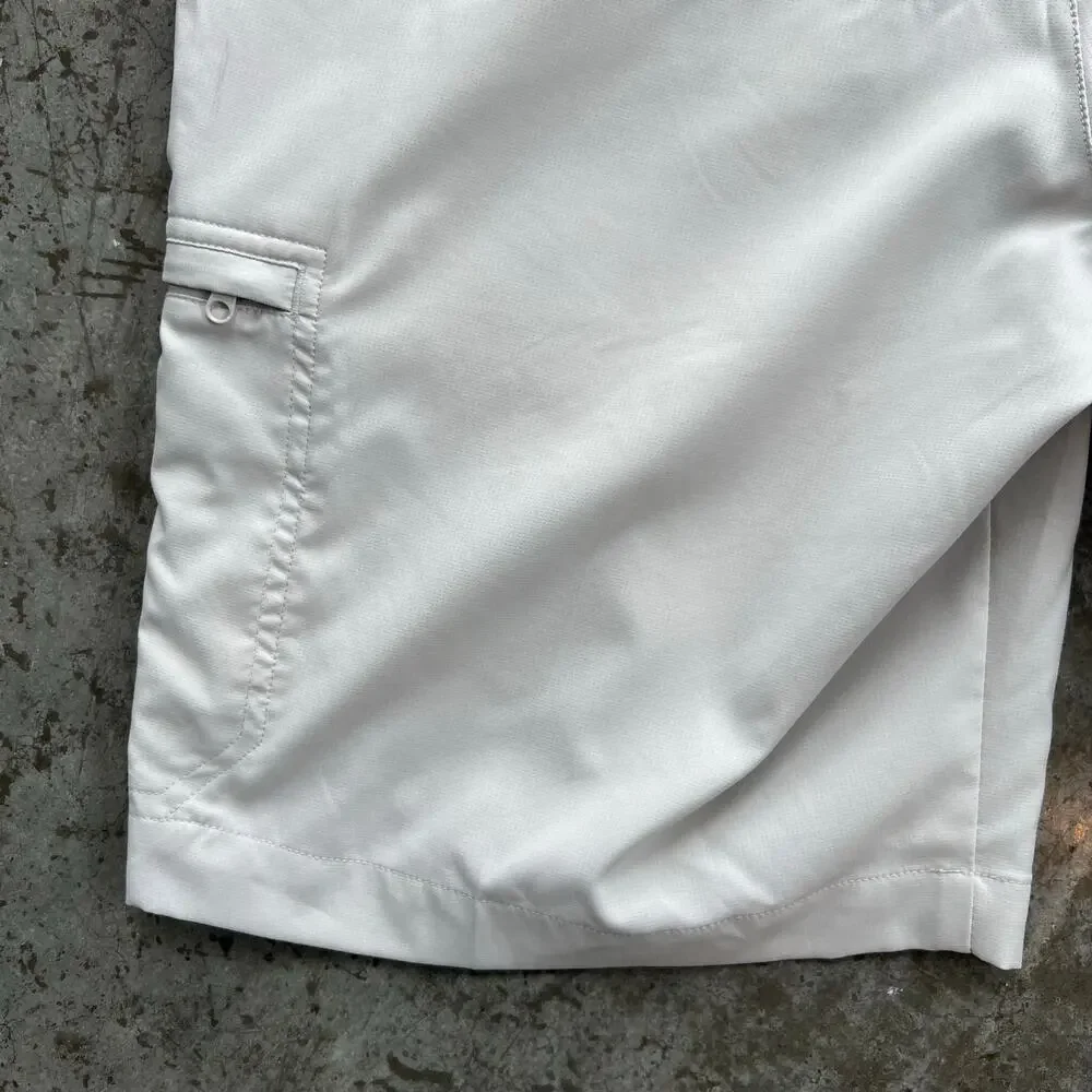 Nike Golf Dri-FIT Cargo Shorts Mens 32 Tan Beige Performance Flat Front Tech